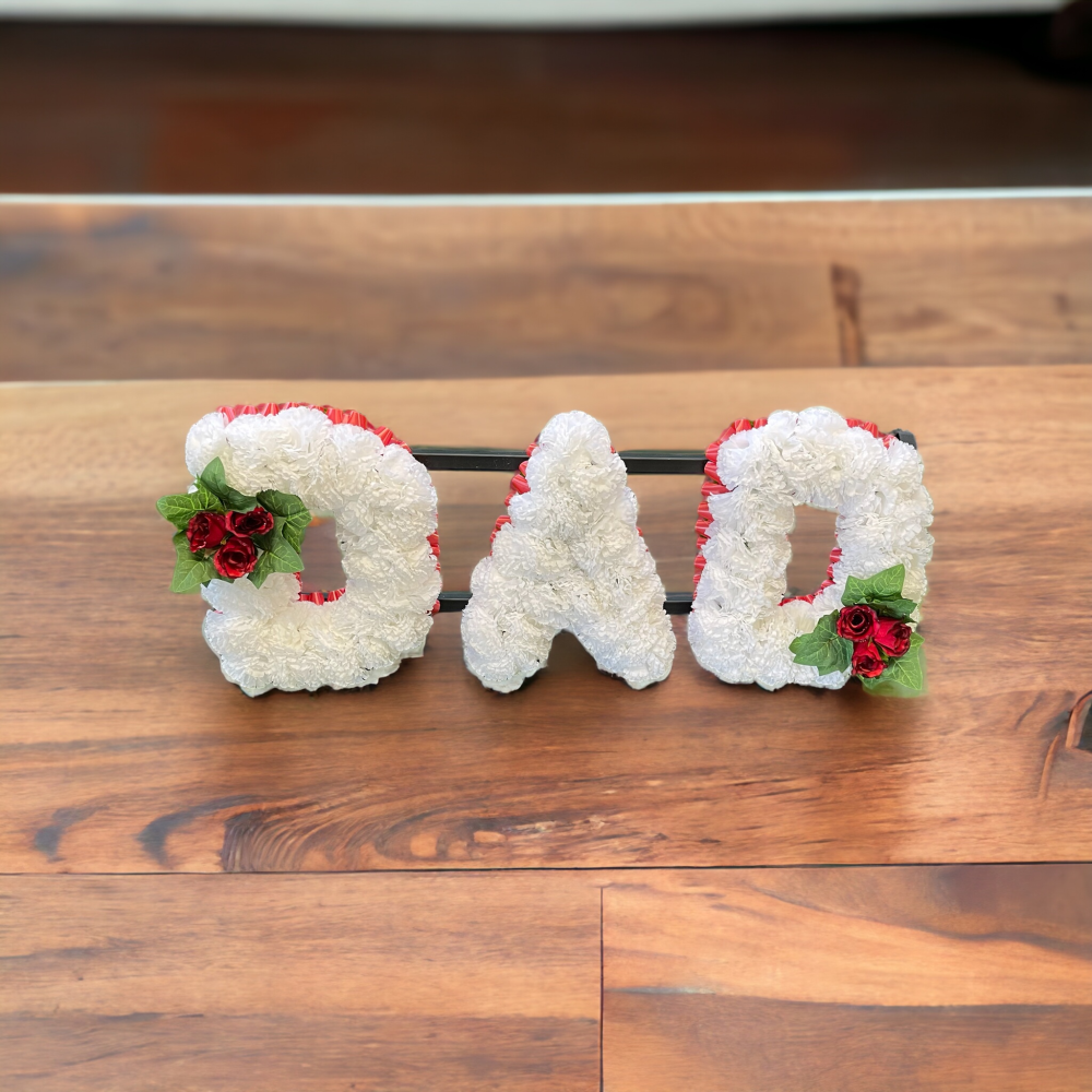 Funeral Silk LettERING DAD